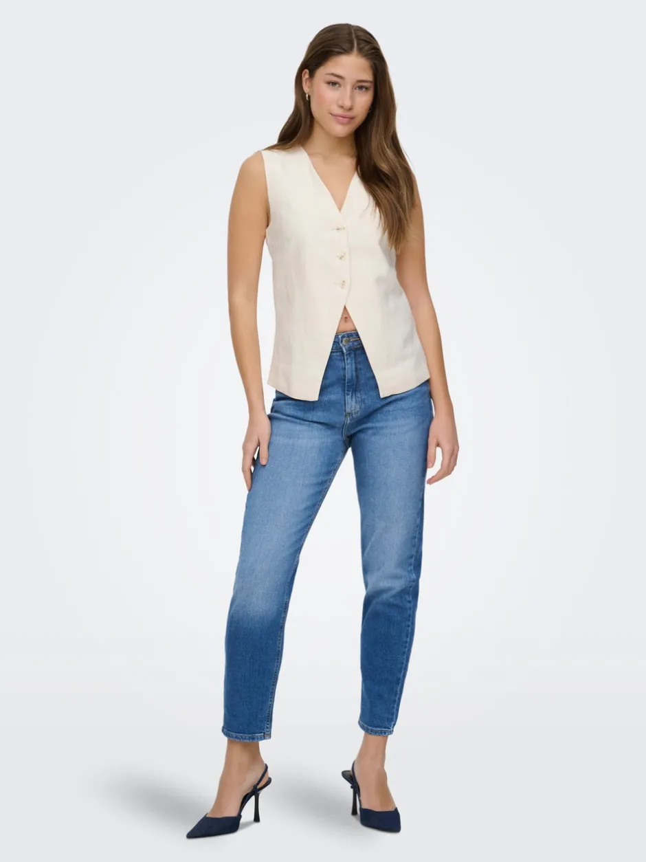 Sale ONLVENEDA Høj talje Mom fit Jeans Dame Jeans|Jeans