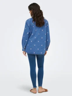 Online ONLVERA Denim-skjorte Dame Double Denim|Skjorter