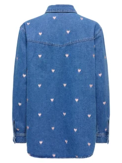 Online ONLVERA Denim-skjorte Dame Double Denim|Skjorter