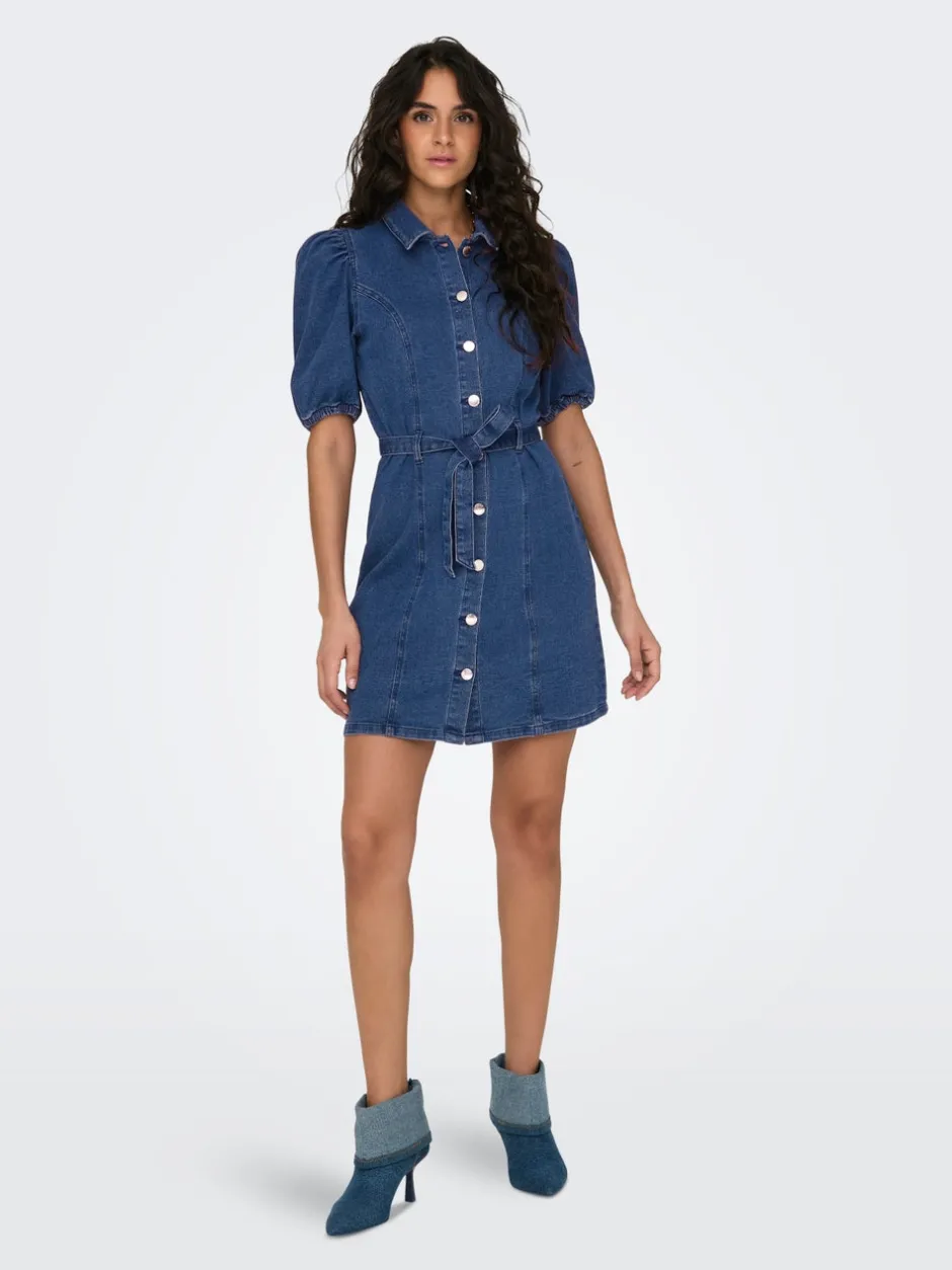 Best ONLVIBBE Kort kjole Dame Kjoler|Double Denim