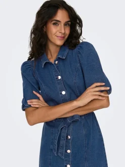 Best ONLVIBBE Kort kjole Dame Kjoler|Double Denim