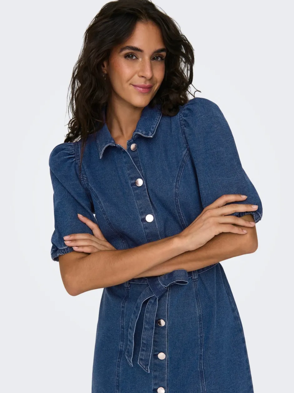 Best ONLVIBBE Kort kjole Dame Kjoler|Double Denim