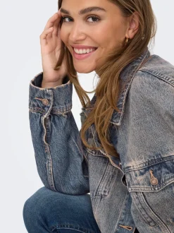 Discount ONLWATTS Denimjakke Dame Jakker Og Frakker|Double Denim
