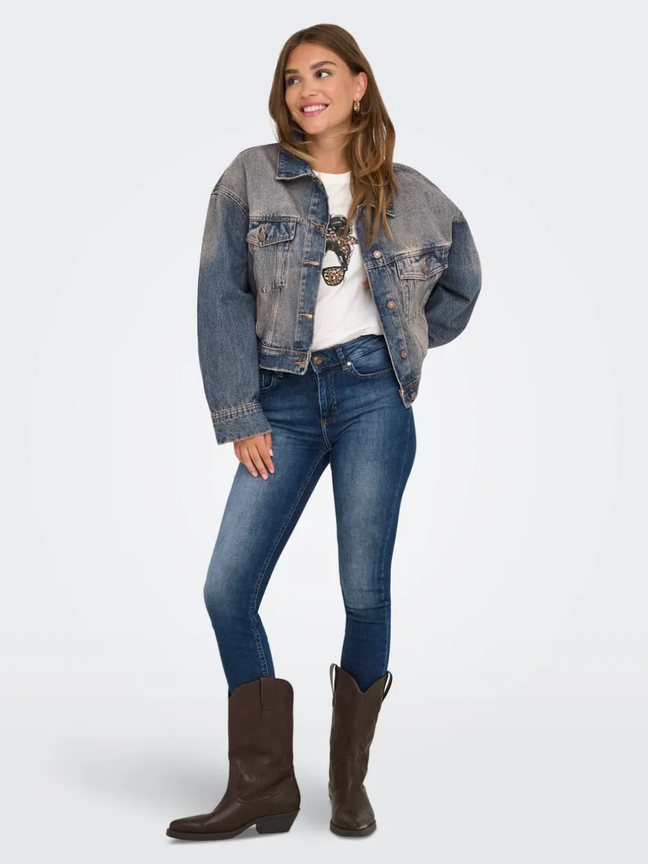 Discount ONLWATTS Denimjakke Dame Jakker Og Frakker|Double Denim