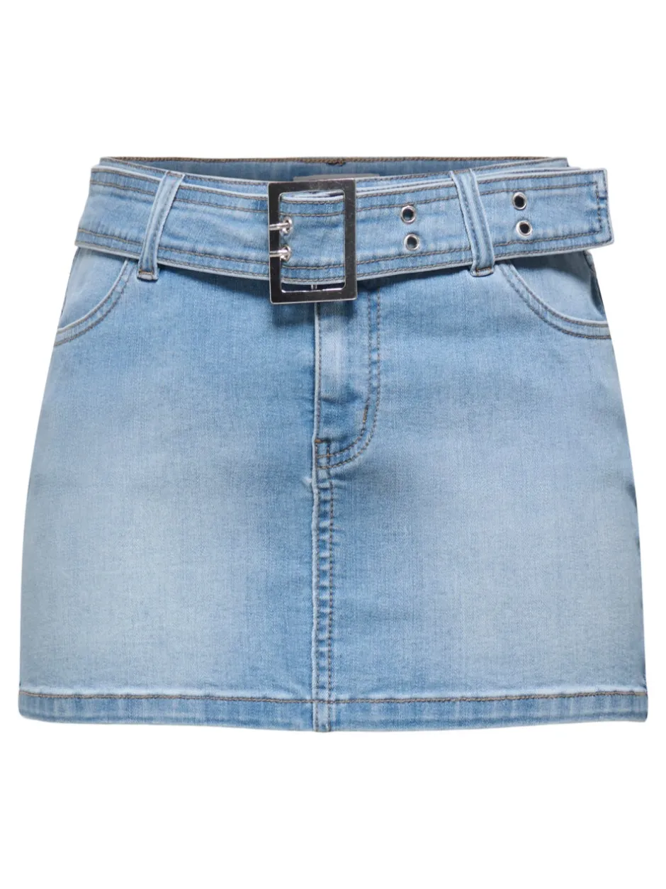 Sale ONLWAUW Denim-nederdel Mininederdel Dame Nederdele|Double Denim
