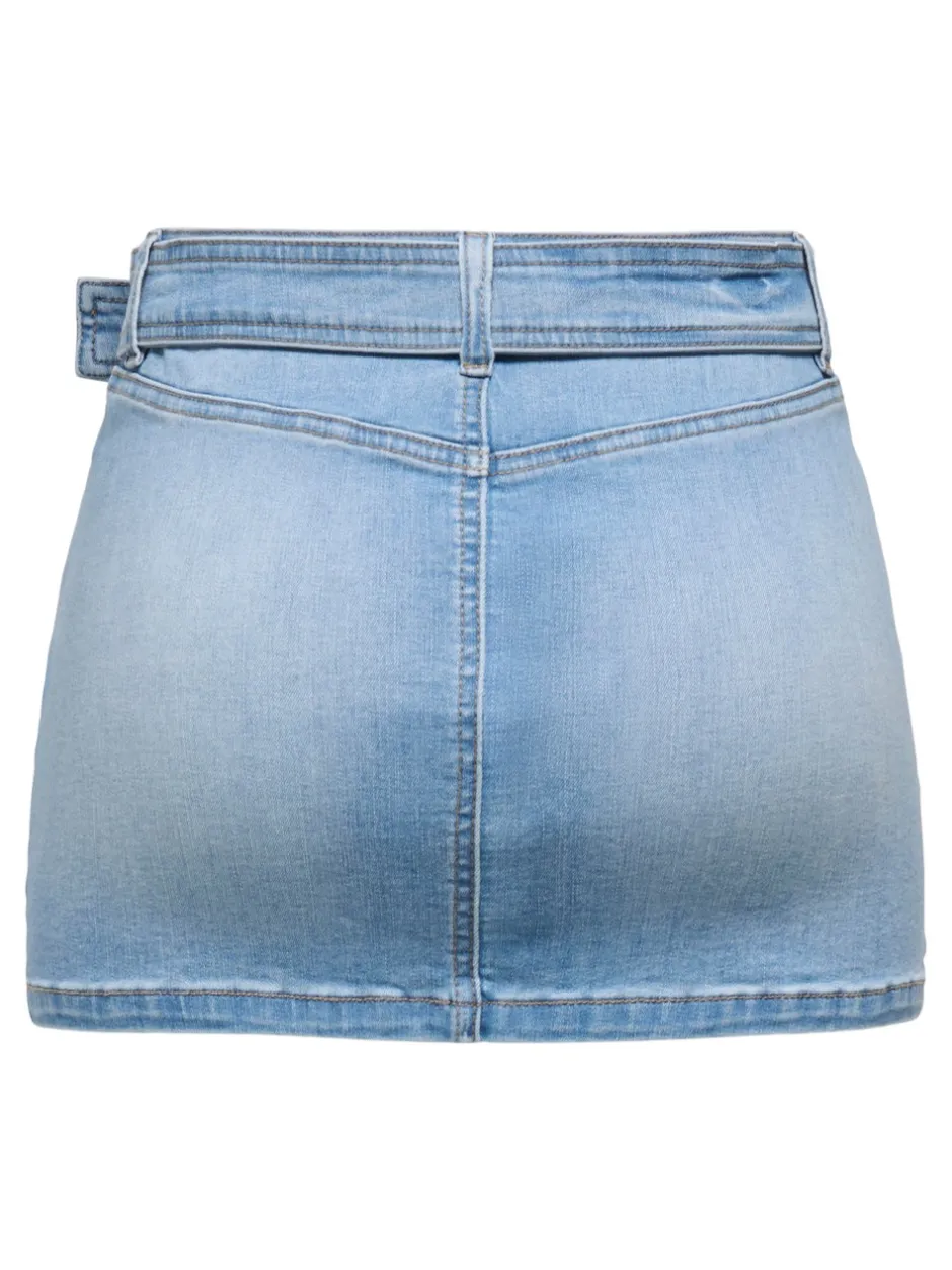 Sale ONLWAUW Denim-nederdel Mininederdel Dame Nederdele|Double Denim