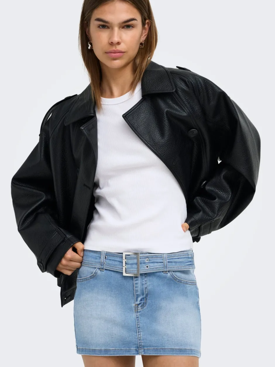 Sale ONLWAUW Denim-nederdel Mininederdel Dame Nederdele|Double Denim