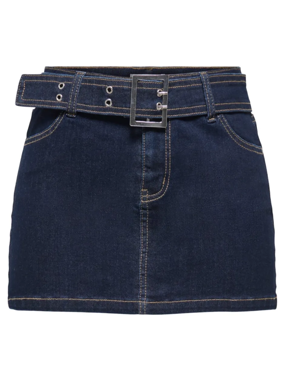 New ONLWAUW Denim-nederdel Mininederdel Dame Nederdele|Double Denim