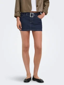 New ONLWAUW Denim-nederdel Mininederdel Dame Nederdele|Double Denim