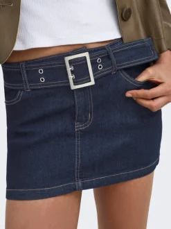 New ONLWAUW Denim-nederdel Mininederdel Dame Nederdele|Double Denim