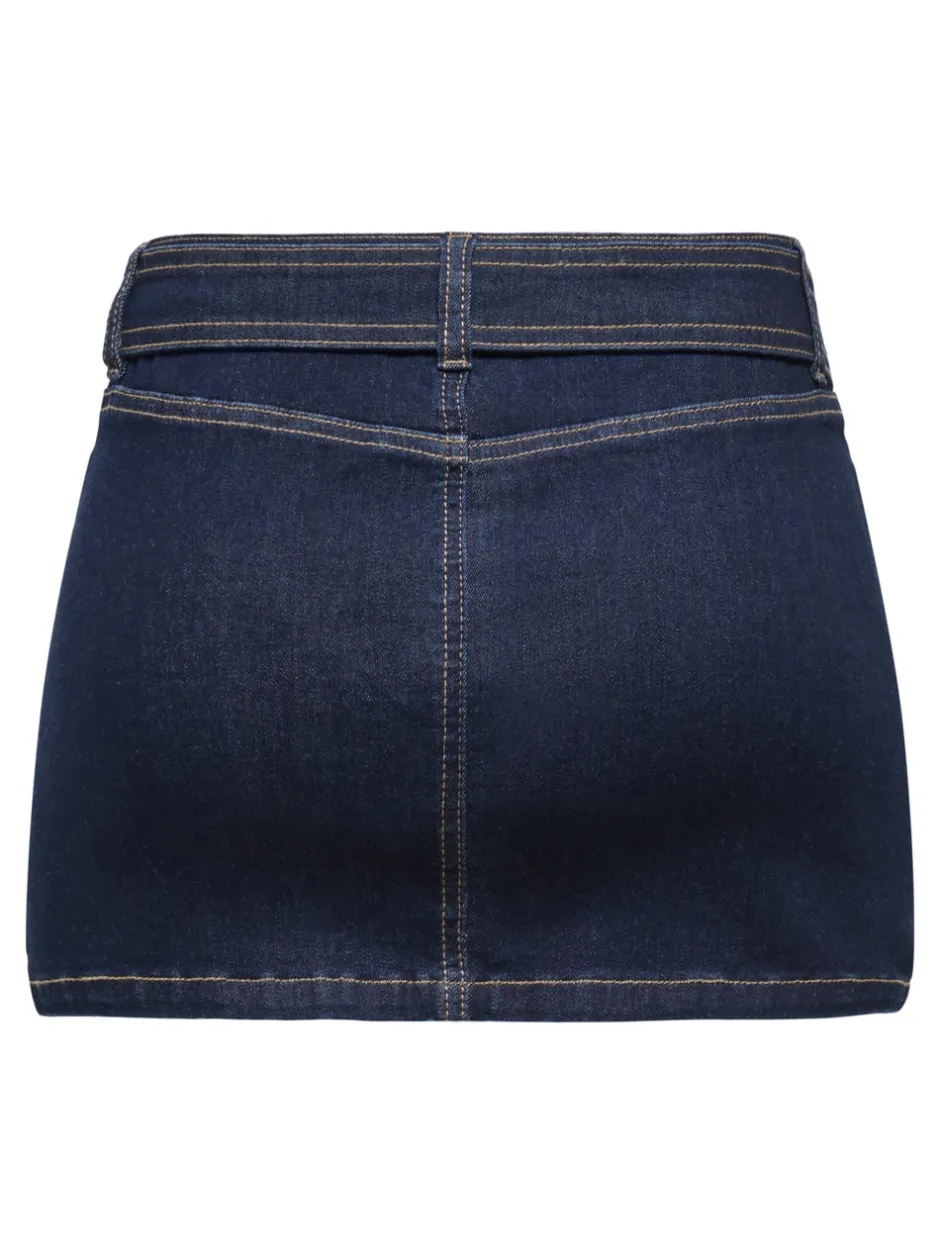 New ONLWAUW Denim-nederdel Mininederdel Dame Nederdele|Double Denim