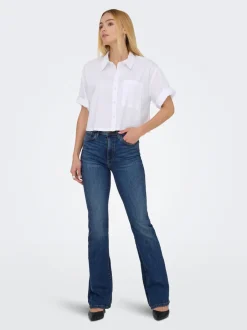Hot ONLWAUW Høj talje Flared fit Jeans Dame Jeans|Jeans