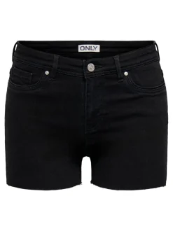 New ONLWAUW Mellemhøj talje Regular fit Denim-shorts Dame Shorts|Double Denim