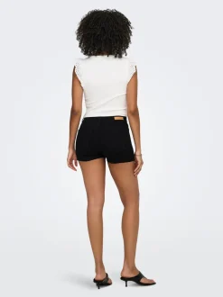 New ONLWAUW Mellemhøj talje Regular fit Denim-shorts Dame Shorts|Double Denim