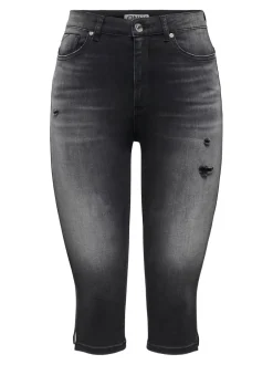 Sale ONLWAUW Mellemhøj talje Regular fit Capris Dame Shorts|Double Denim