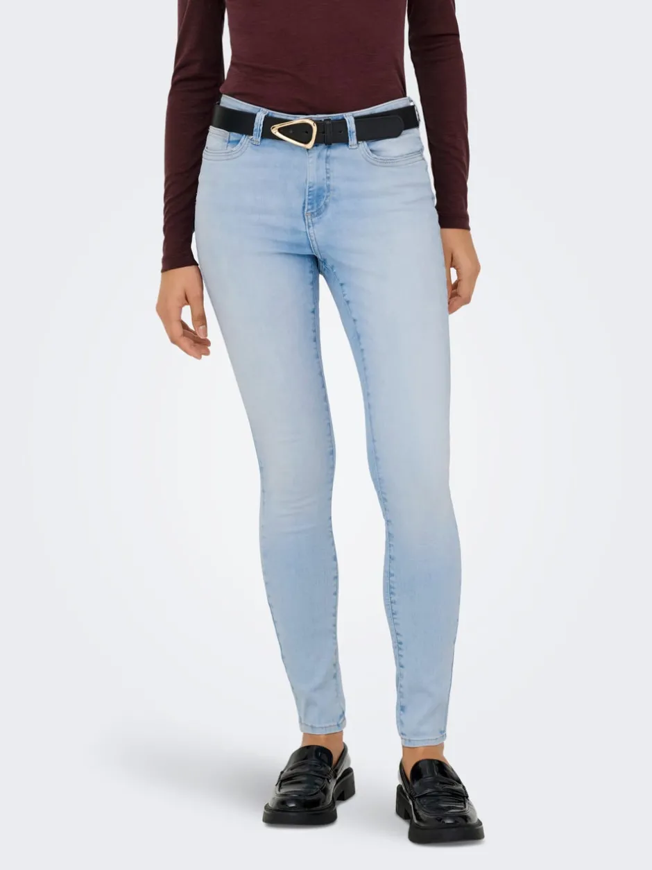 Hot ONLWAUW Mellemhøj talje Skinny fit Jeans Dame Jeans|Jeans