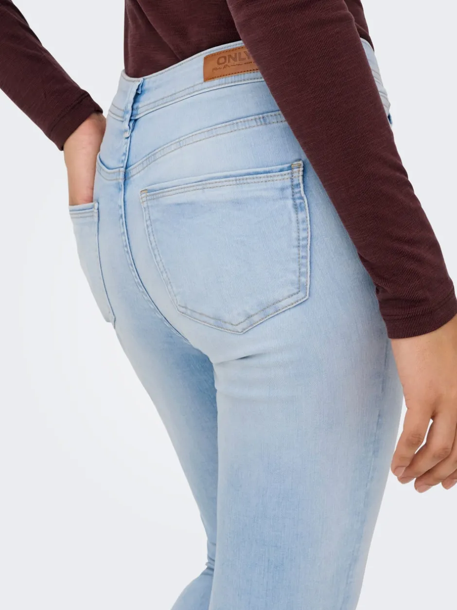 Hot ONLWAUW Mellemhøj talje Skinny fit Jeans Dame Jeans|Jeans