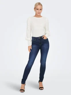 Hot ONLWAUW Mellemhøj talje Skinny fit Jeans Dame Jeans|Jeans