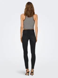 Sale ONLWAUW Mellemhøj talje Skinny fit Jeans Dame Jeans|Jeans