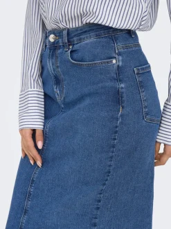 Online ONLWONDER Denim Denim-nederdel Midinederdel Dame Nederdele