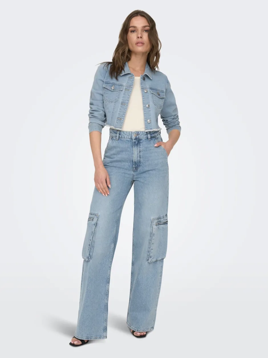 Hot ONLWONDER Denimjakke Dame Jakker Og Frakker|Double Denim