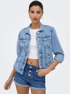 Online ONLWONDER Denimjakke Dame Jakker Og Frakker|Double Denim