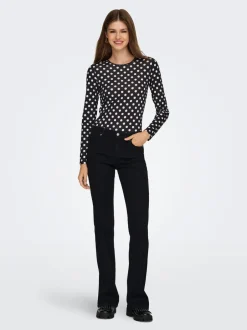 Sale ONLWOW Mellemhøj talje Flared fit Jeans Dame Jeans|Jeans