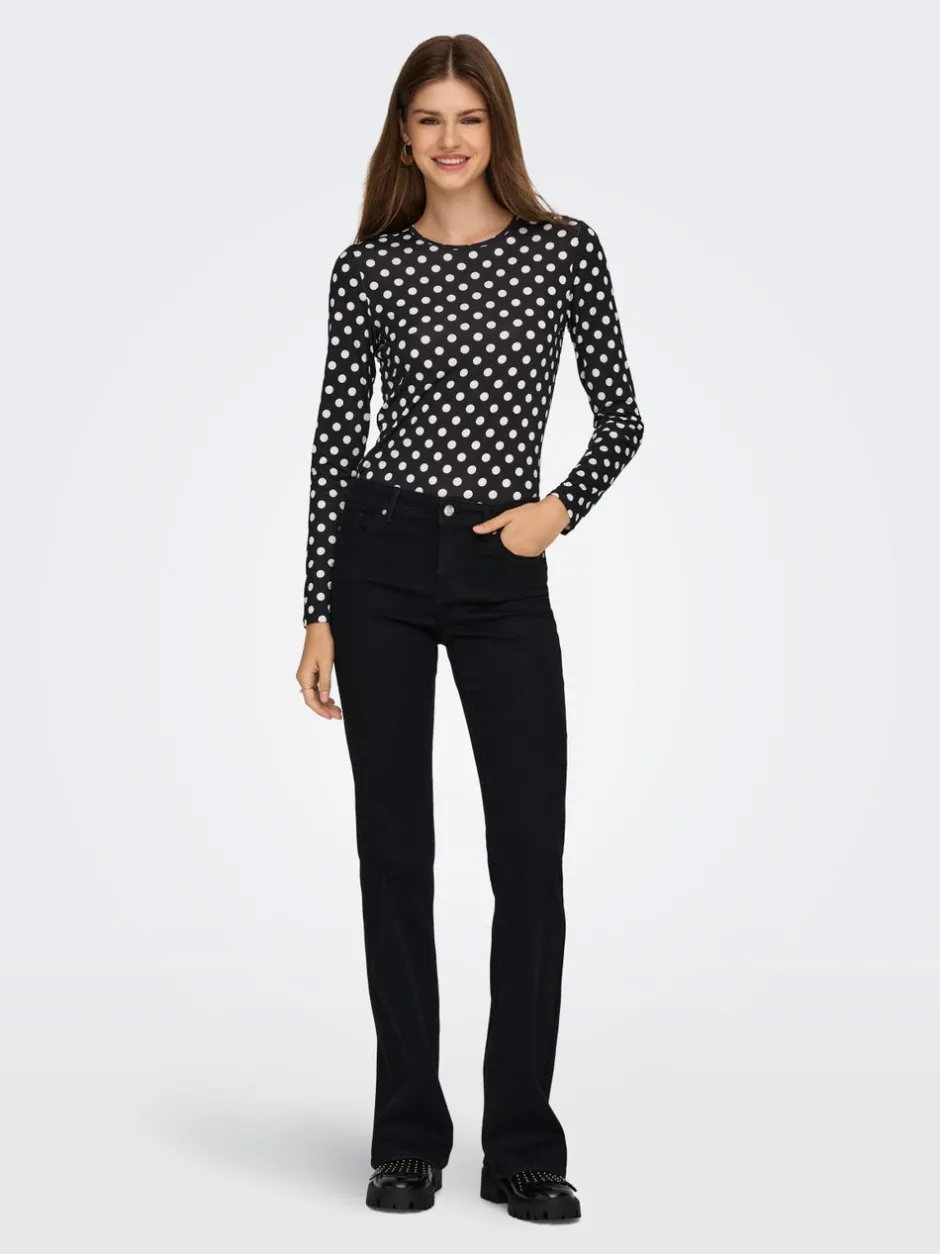 Sale ONLWOW Mellemhøj talje Flared fit Jeans Dame Jeans|Jeans