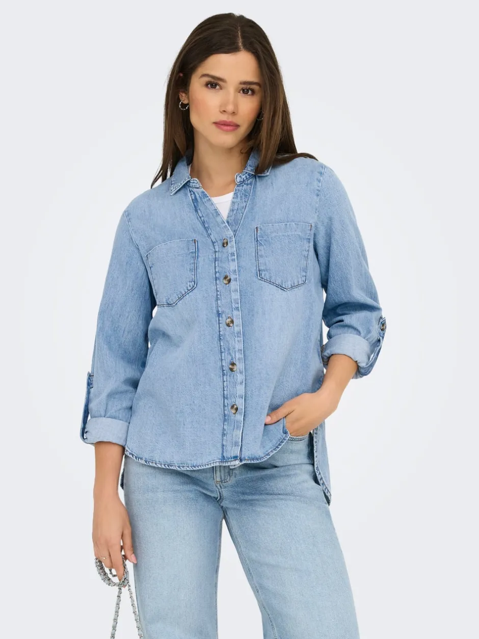 ASMIN Denim-skjorte Dame Double Denim|Skjorter