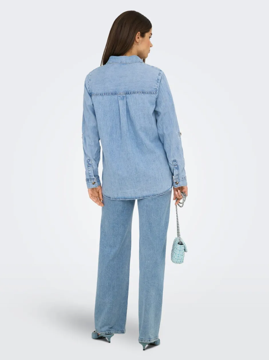 ASMIN Denim-skjorte Dame Double Denim|Skjorter