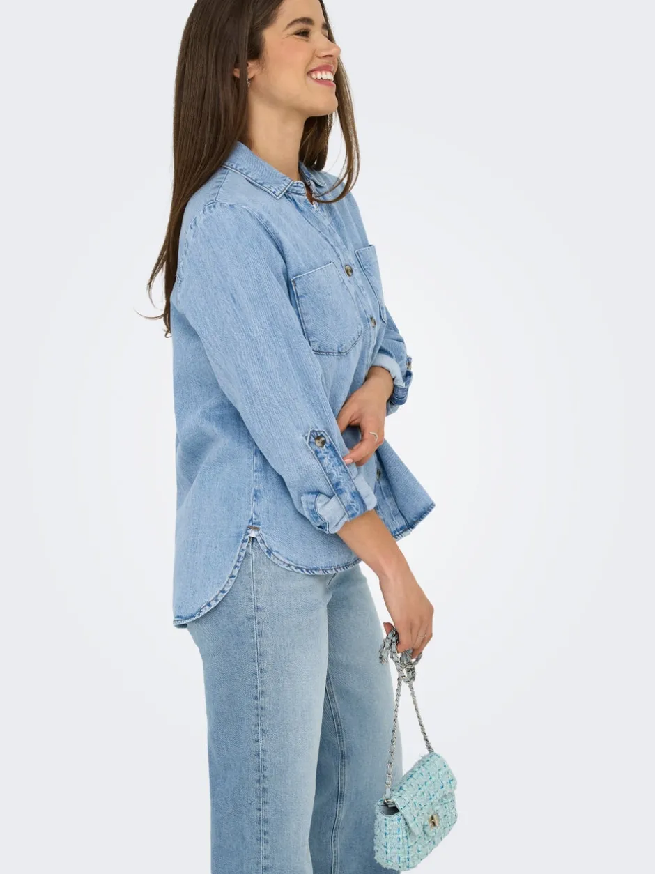 ASMIN Denim-skjorte Dame Double Denim|Skjorter