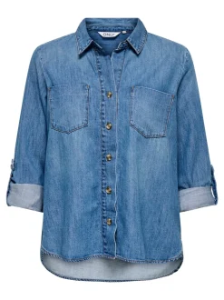 ASMIN Denim-skjorte Dame Double Denim|Skjorter
