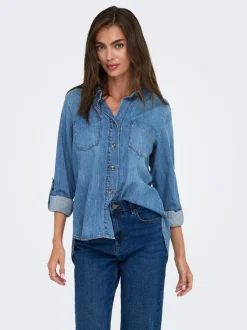 ASMIN Denim-skjorte Dame Double Denim|Skjorter