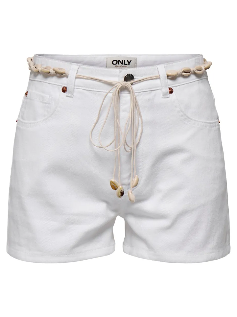 Outlet ONLZUMA Høj talje Regular fit Denim-shorts Dame Shorts|Double Denim