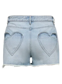 Clearance ONLZUMA Mellemhøj talje Regular fit Shorts Dame Shorts|Double Denim