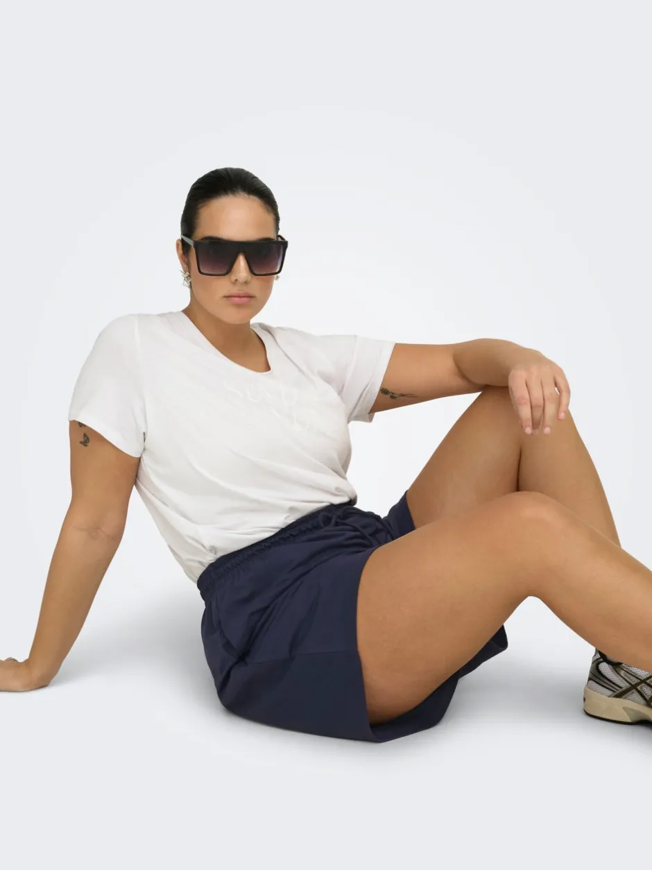 ONPFREI Høj talje Loose fit Shorts Dame Shorts|Only Play Curvy