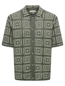 Online ONSBART Strikket poloshirt Strik|T-Shirts