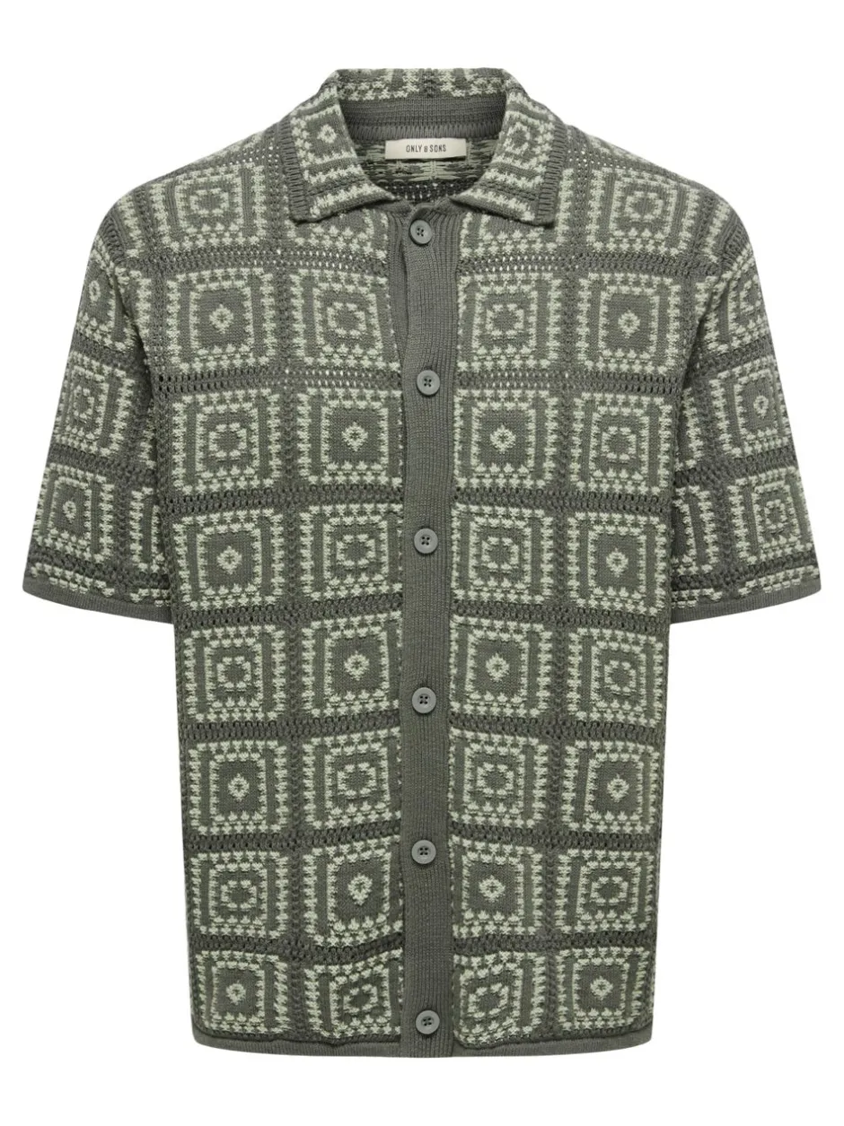 Online ONSBART Strikket poloshirt Strik|T-Shirts