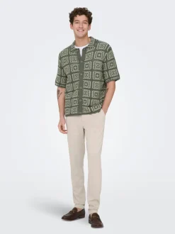 Online ONSBART Strikket poloshirt Strik|T-Shirts