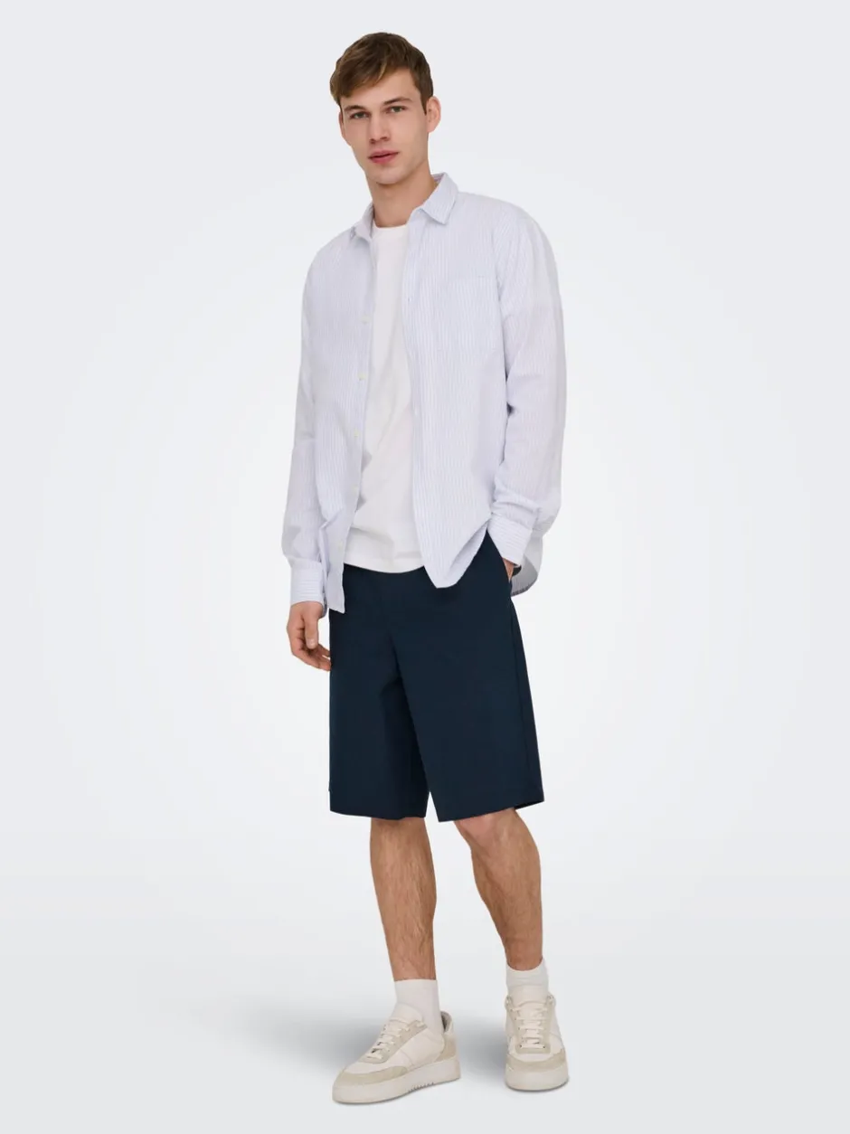 Outlet ONSDAVES Wide leg fit Hør Shorts Shorts