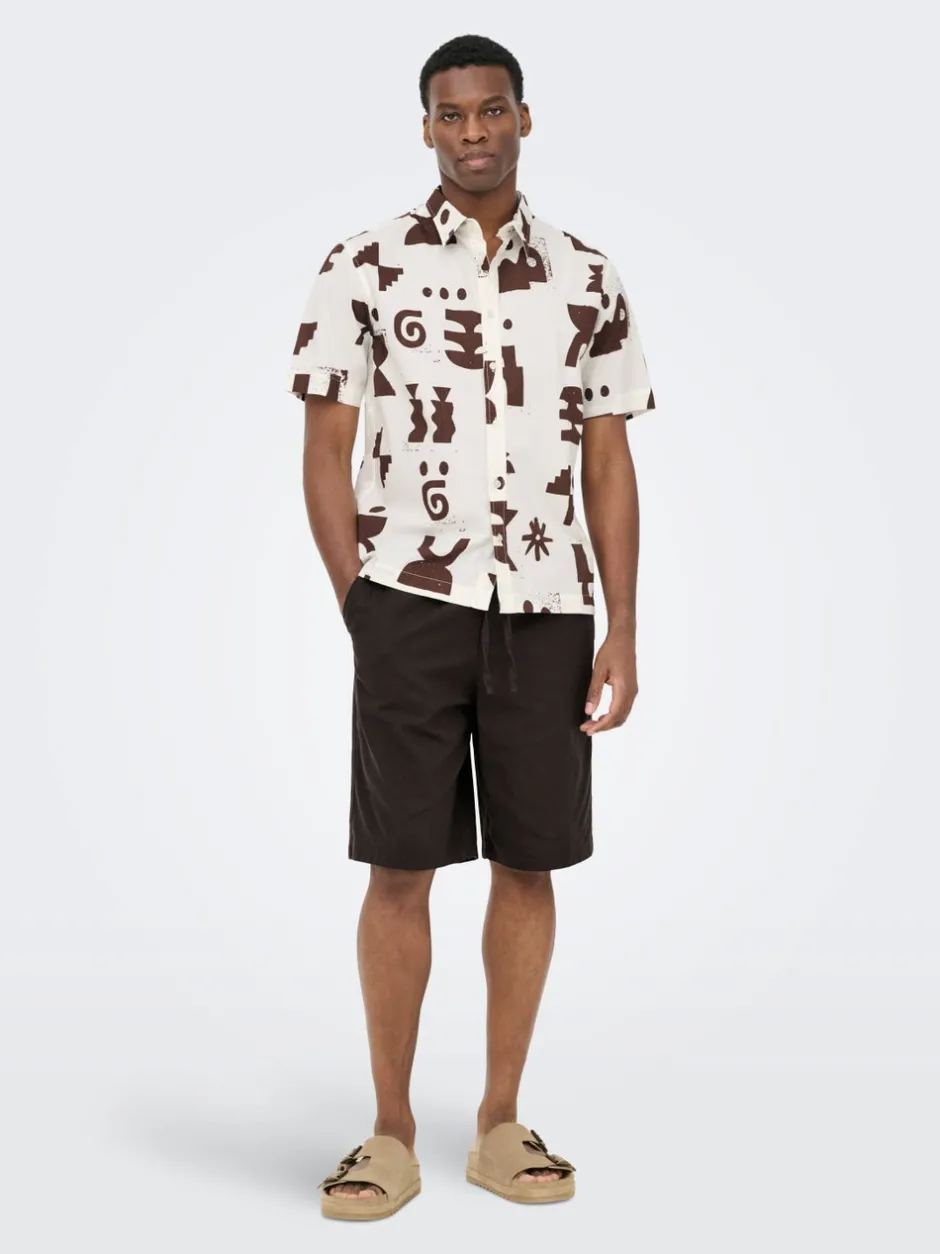 Best ONSDAVES Wide leg fit Hør Shorts Shorts