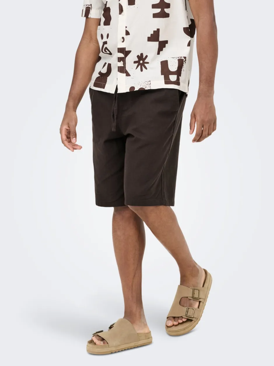 Best ONSDAVES Wide leg fit Hør Shorts Shorts