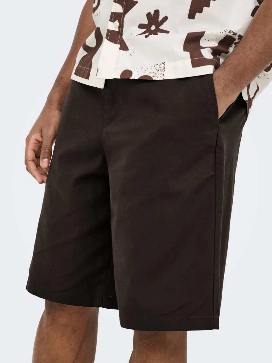 Best ONSDAVES Wide leg fit Hør Shorts Shorts