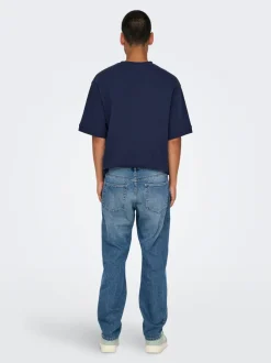 New ONSEDGE Mellemhøj talje Straight fit Jeans Jeans|Jeans
