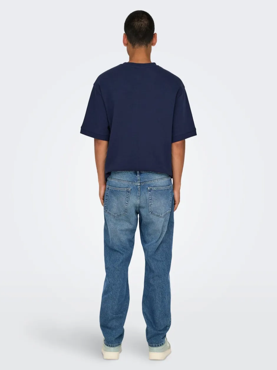 New ONSEDGE Mellemhøj talje Straight fit Jeans Jeans|Jeans