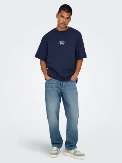 New ONSEDGE Mellemhøj talje Straight fit Jeans Jeans|Jeans