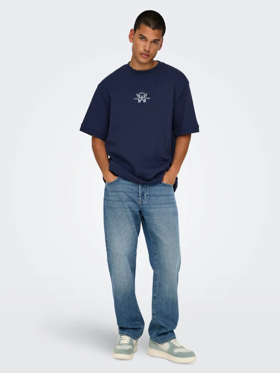 New ONSEDGE Mellemhøj talje Straight fit Jeans Jeans|Jeans
