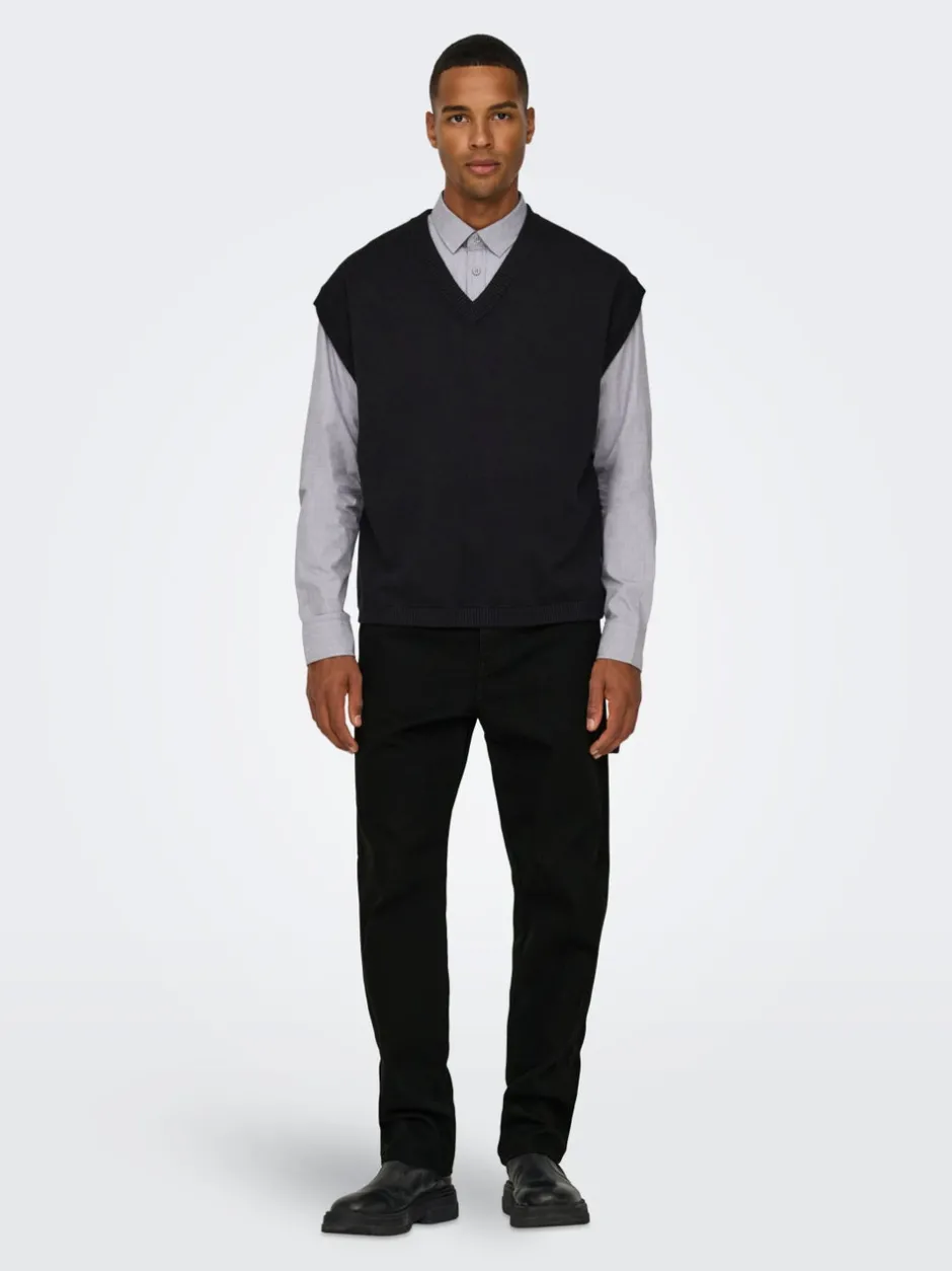 Outlet ONSEDGE Mellemhøj talje Straight fit Jeans Jeans|Jeans