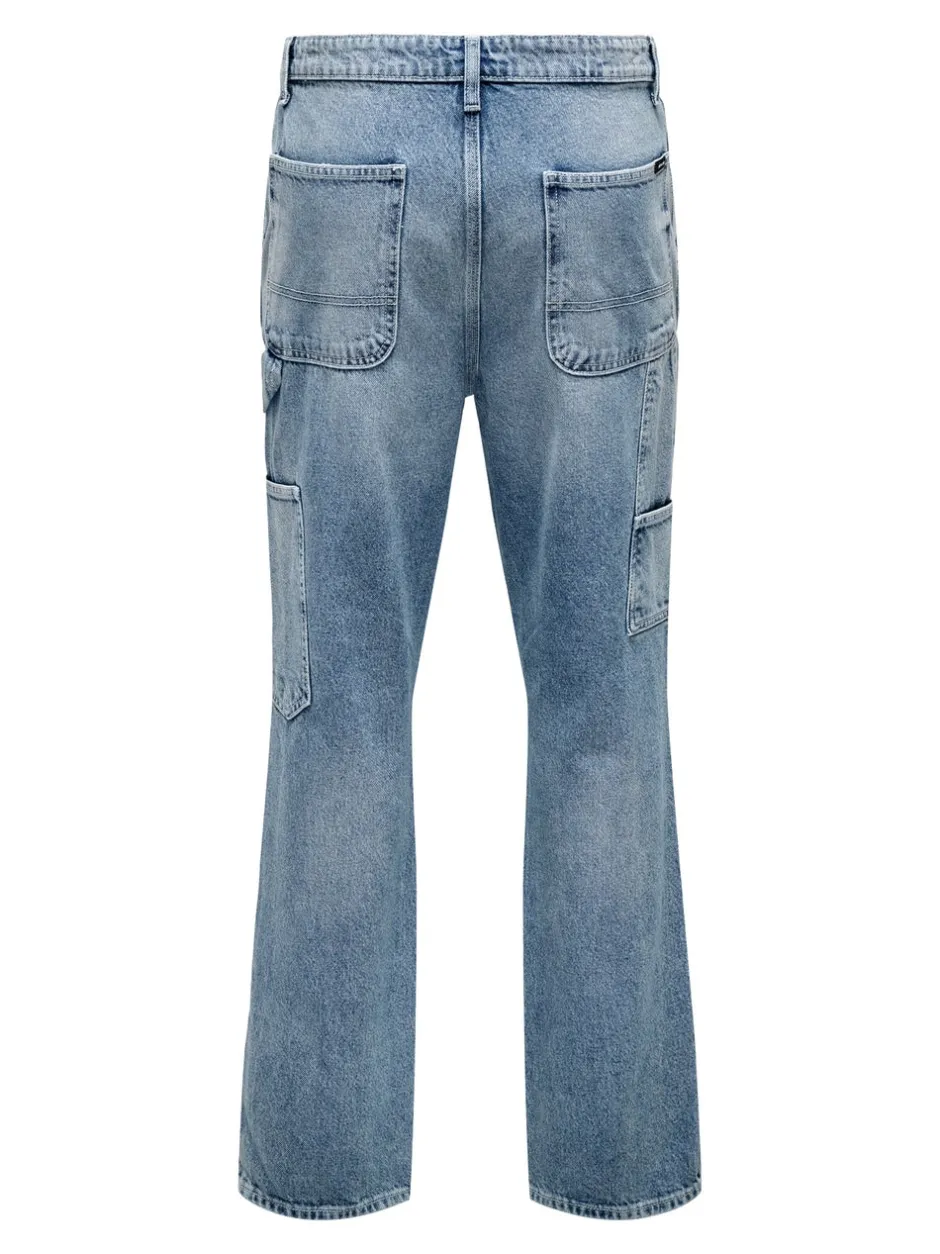 Clearance ONSEDGE Mellemhøj talje Straight fit Jeans Jeans|Jeans