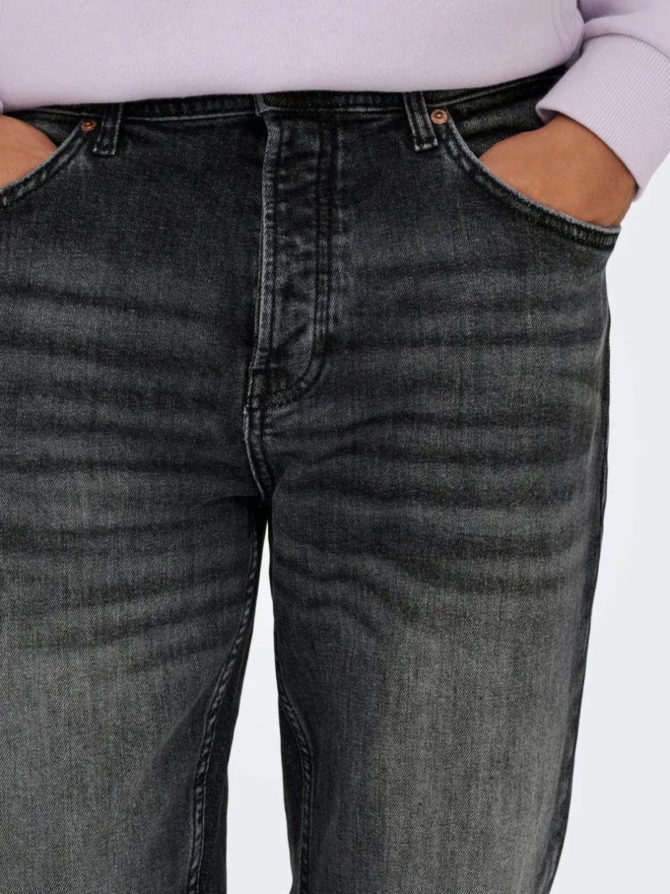 Online ONSEDGE Mellemhøj talje Straight fit Jeans Jeans|Jeans